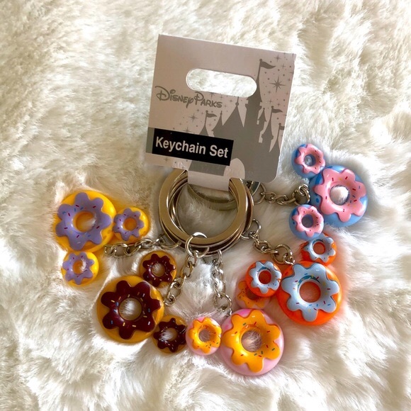 Disney Mickey Mouse Sprinkled Donut Keychain Set